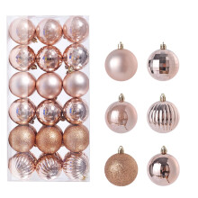 Leutsin Christmas Ornaments Rose Gold 36 pcs 1.2 inch