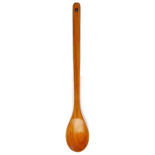 Extra Long Handle Wooden Spoon, 16.54x2.56", Yellow – Compatible with All Cookware