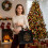 Sorte non-woven julegaveposer med guldtryk, store 5