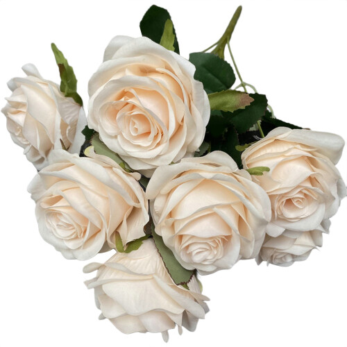 Rosa artificial de 9 cabeças (18 peças)
