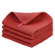 CotTon Dish Cloths Weave Soft and Absorbent Dish Towels 4 Pack Dish Rags 13.4 X 13.4 Inches Dishcloths for Kitchen Washing Dishes, 4* Towel