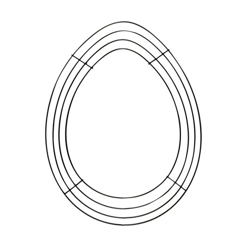 Wire Wreath Frame Round Metal Ring 12 inch Dark Green