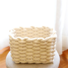 Xoxingysm Home Textile Storage Woven Cotton Rope Storage Basket Woven Rope Storage Box for Woven Baskets
