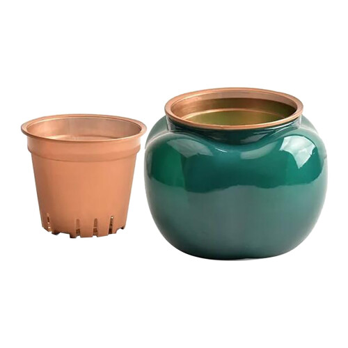 Vaso de plástico autoirrigável de 5,3 polegadas com reservatório. 1
