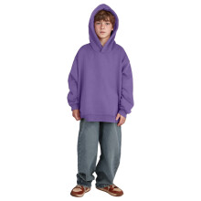 Fiú Kapucnis Pulóver Vastag Meleg Lila 5-6 Éves