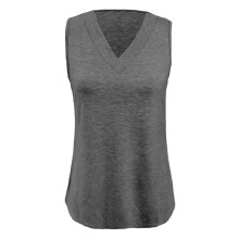 AWZXDE Girls V-Neck Sleeveless Tank Top Grey Loose Fit