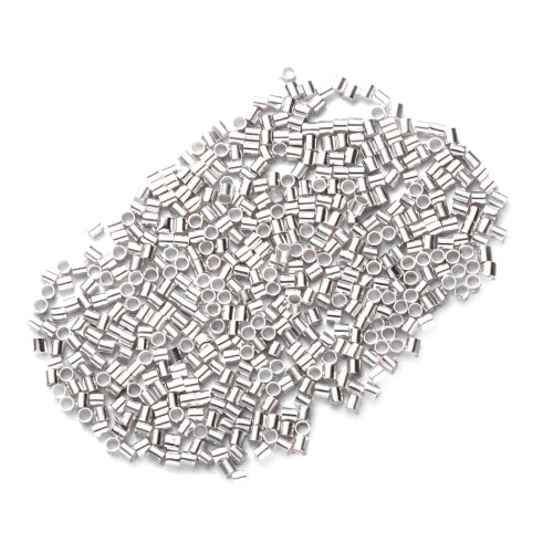 Silver Crimp Tubes for Jewelry Making 4 Pack