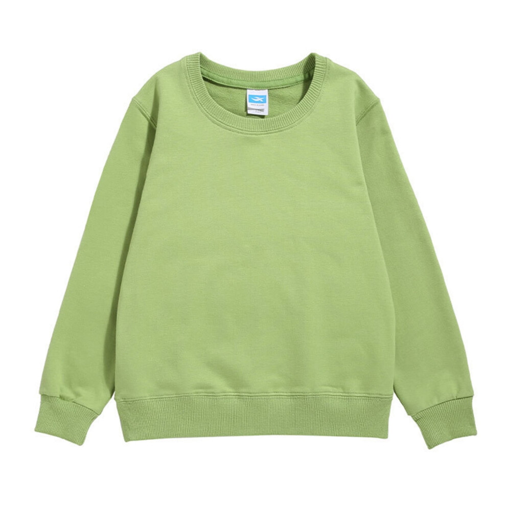 Kids Long Sleeve Sweatshirt Solid Patchwork Pullover