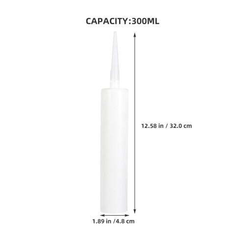 OUNONA empty plastic caulk tubes 2 pcs 300ml 1