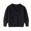 Kids' Solid Knit Cardigan Long Sleeve Button Down Black 4-5 1