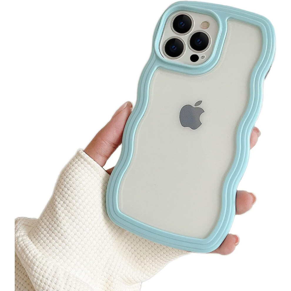Iphone 13 Pro Max Bumper Case Curly Wave Soft Tpu Blue 9422877577415