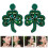 Shamrock-øredobber til kvinner med perler, par 6