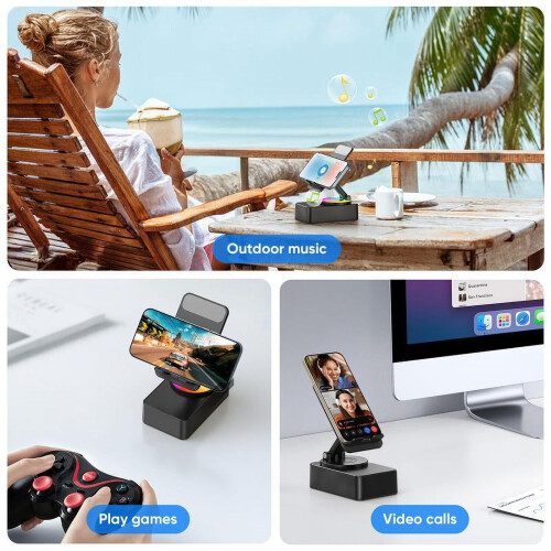 IMOLI Bluetooth-luidspreker met powerbank en telefoonhouder 2