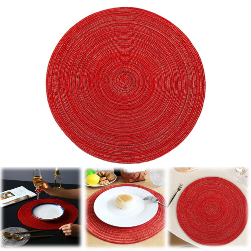 Round Placemats 15 inch Machine Washable Spillproof 1