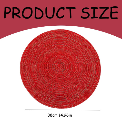 Round Placemats 15 inch Machine Washable Spillproof 2