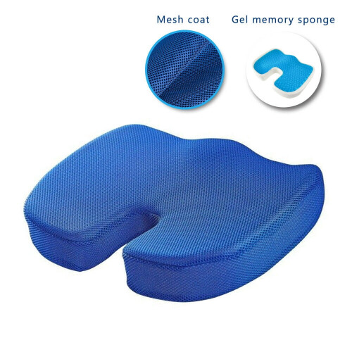 Almofada de assento ortopédica com espuma viscoelástica e gel refrescante (1 unidade) 1