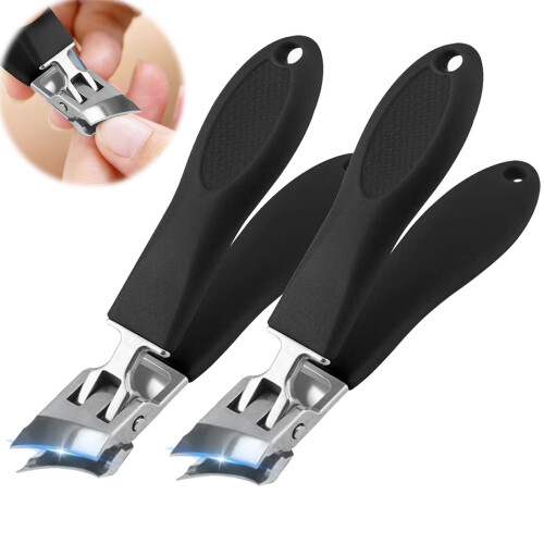 Nail Clipper Wide Jaw Slanted Long Handle