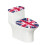 Ensemble de housse de toilette aux couleurs du drapeau britannique en polyester doux 1