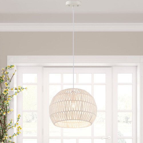 Boho pendant light with adjustable hanging wire 1