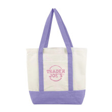 Mini plátená crossbody kabelka Trader Joe's fialová