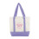 Μίνι τσάντα tote crossbody από καμβά Trader Joe's, μωβ 1