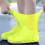 Waterproof Silicone Shoe Covers Yellow Reusable 1