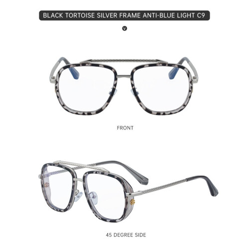 HJ-7352 Γυαλιά ηλίου Unisex με ρετρό τετράγωνο σκελετό 2