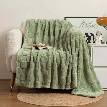 Couverture douce et moelleuse 30x40 cm, polaire verte