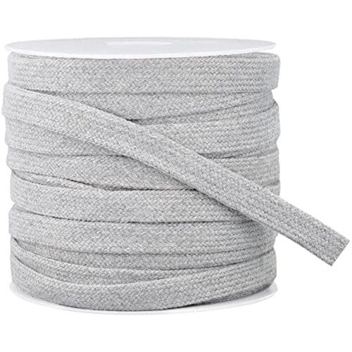 Grey Cotton Drawstring Cord 27 Yards Double Layer