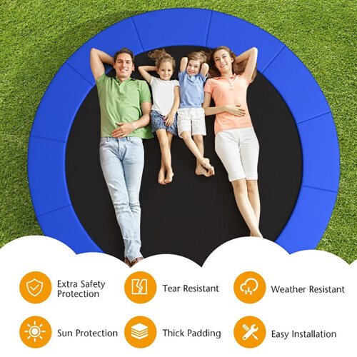 Trampoline Safety Pad Blue Waterproof Tear-Resistant 12 Ft 2