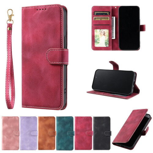 Leder-Wallet-Handyhülle für iPhone 16 Pro Max – Karten