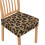 Leopardmønster stretch spisestoltrekk 1-pakning 1