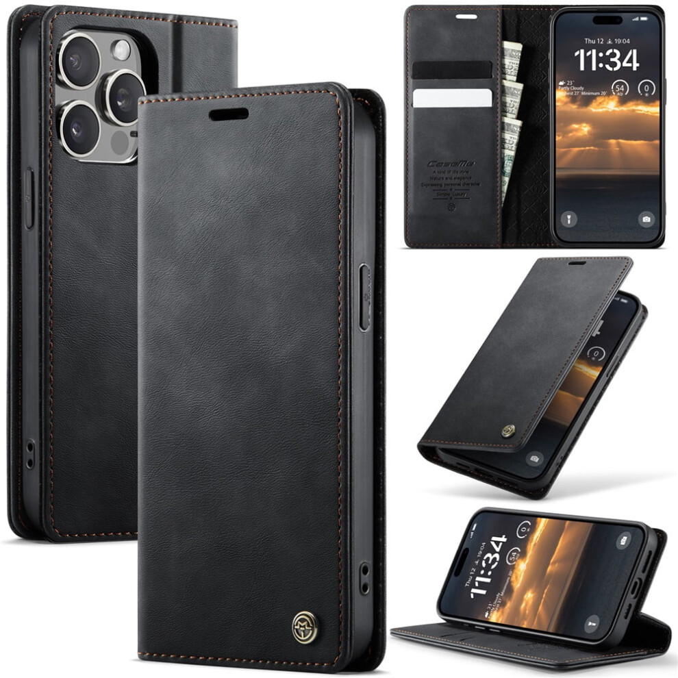 Caseme Calf Leather Wallet Case For Iphone 15 Pro 6.1-Inch 968604544705