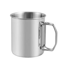 Campingmugg 304 rostfritt stål 260 ml med vikbart handtag