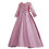 Abito da principessa rosa per bambina con maniche lunghe e ricami floreali. 1