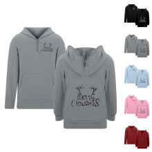 Sweat-shirt à capuche pour garçon avec fermeture éclair, œillets et