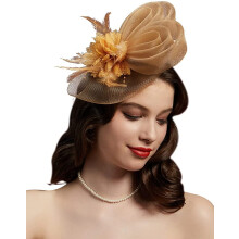 Women's Handmade Fascinator Clip with 7-inch Flower