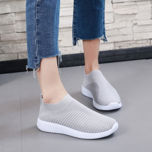 Running Shoes Women Grey Mesh Sole Size 8.5 1