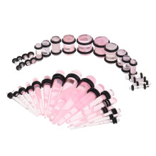 Kit de 32 écarteurs et calibres pour piercing d'oreille, 0G-14G