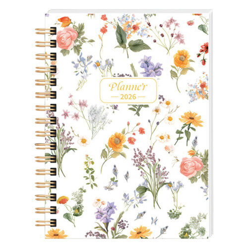A5 Spiral Notebook Metallic Gold Foil Cover 1 Pack 1