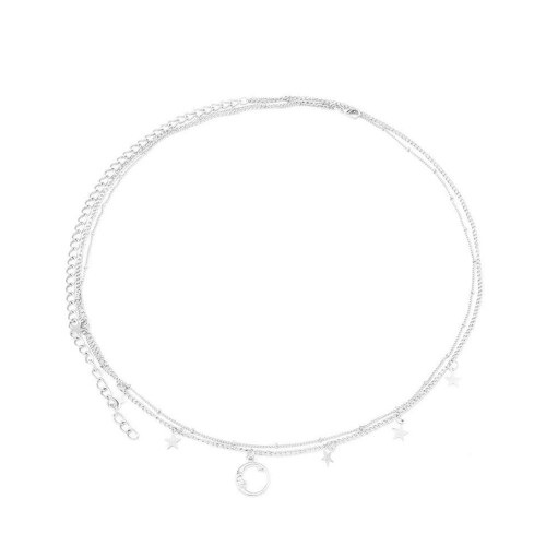 Women's Double Layer Metal Bead Waist Chain Adjustable