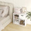 Wooden End Table with Drawer White 18" H 3