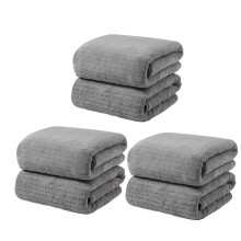 Ensemble de 3 serviettes de bain en velours 75 x 35 cm absorbantes pour