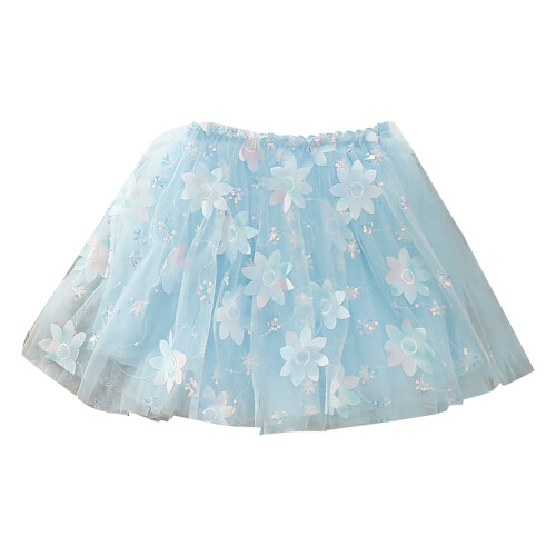Mädchen Tutu-Rock Himmelblauer Pailletten-Ballettrock 1