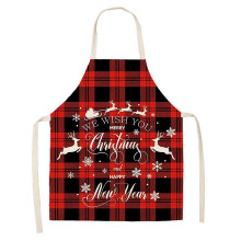 Christmas Kitchen Apron Buffalo Plaid 55x68cm