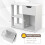 Wooden End Table with Drawer White 18" H 4