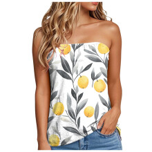 Bandeau bustier d'été sans bretelles pour femme