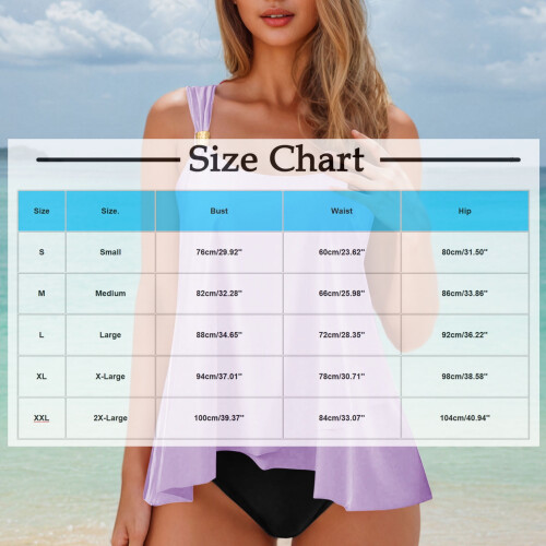 Women's padded2-piece swimsuit with adjustable straps and 2