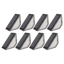 Lampy solarne do schodów zewnętrznych IP65, wodoodporne, LED, 12 szt.
