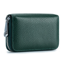 RFID Blocking Leather Credit Card Wallet with 12 Slots and